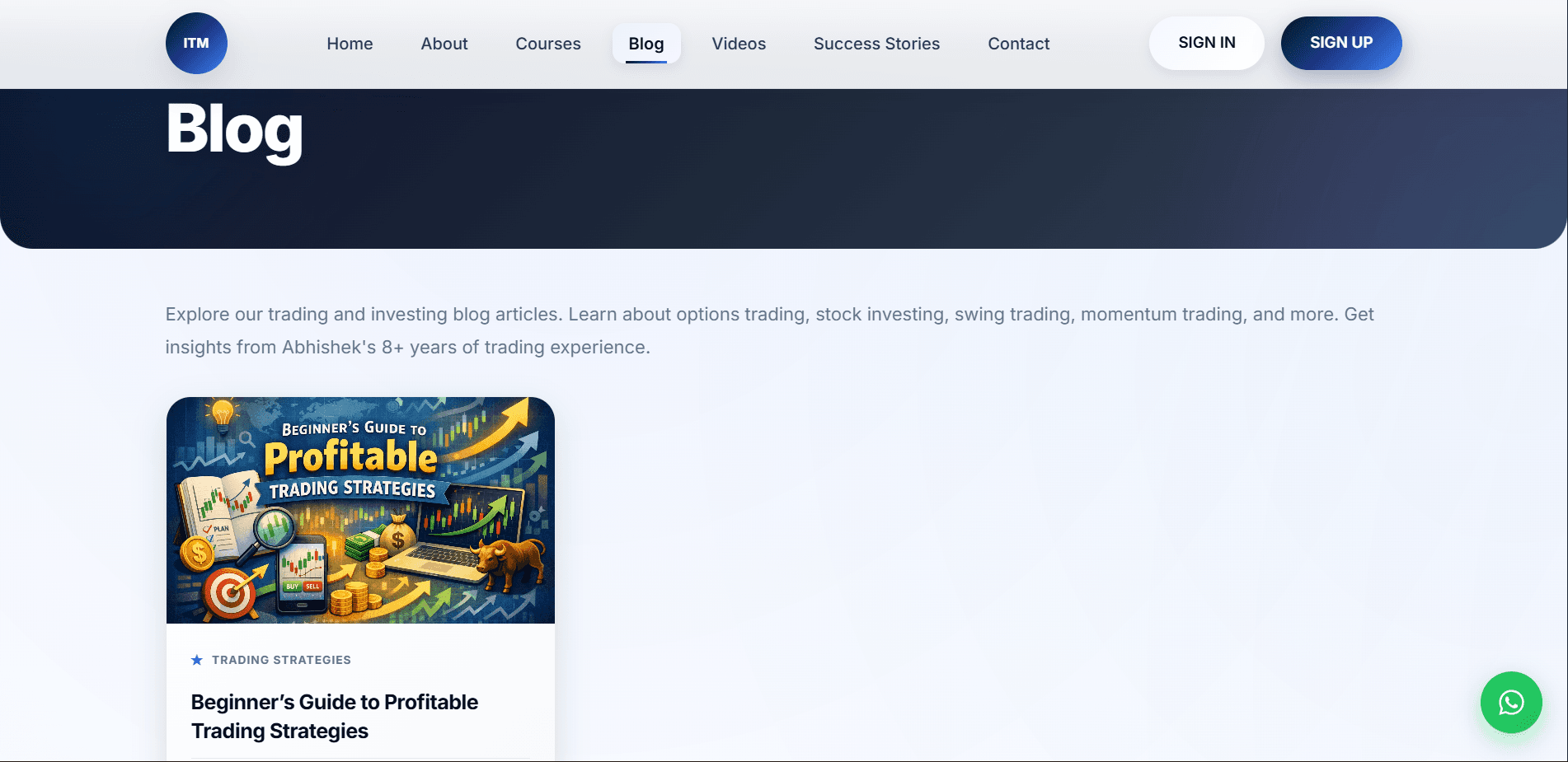 ITM Website screenshot 3