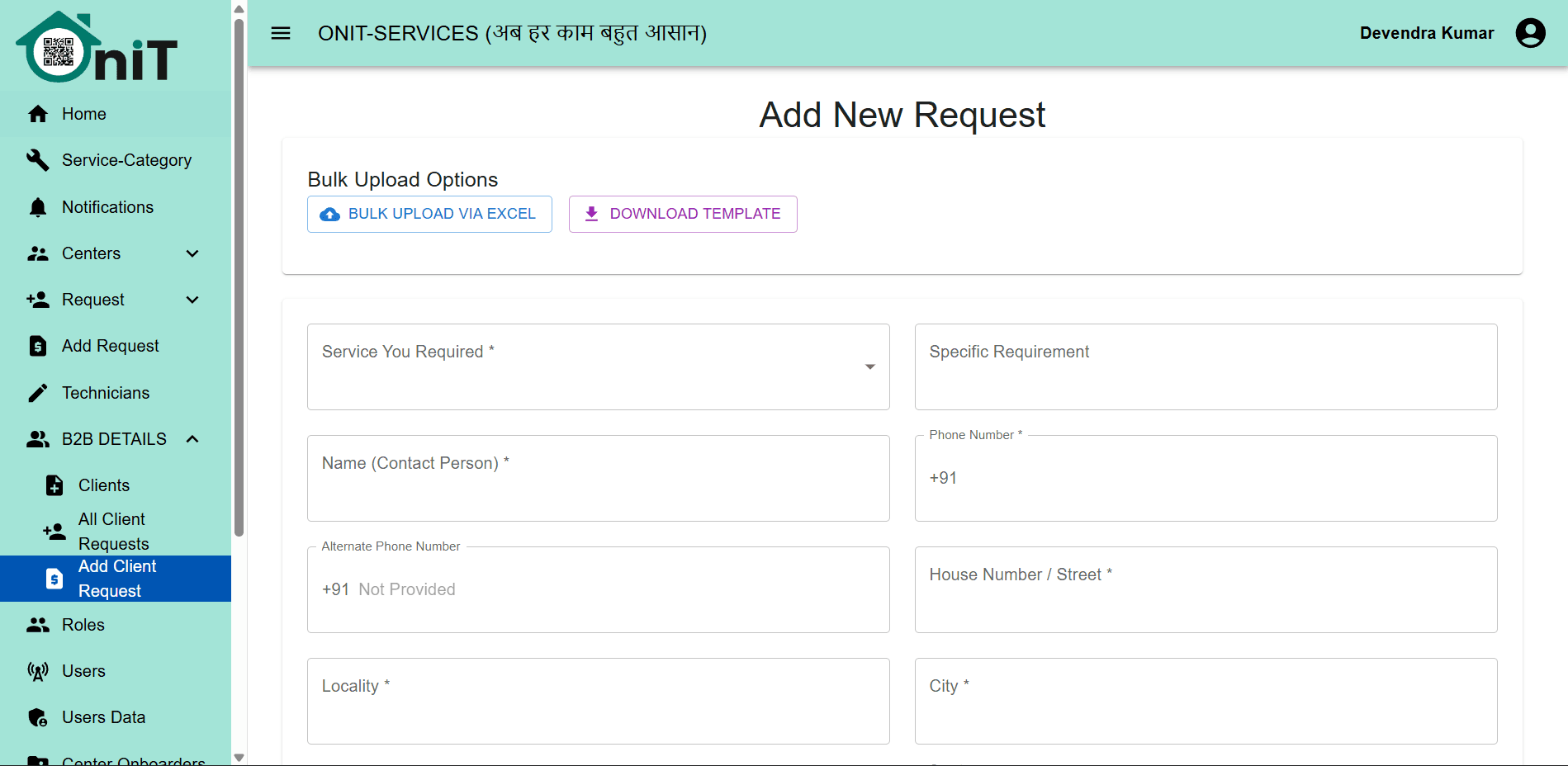 OniT Services Admin Dashboard screenshot 7