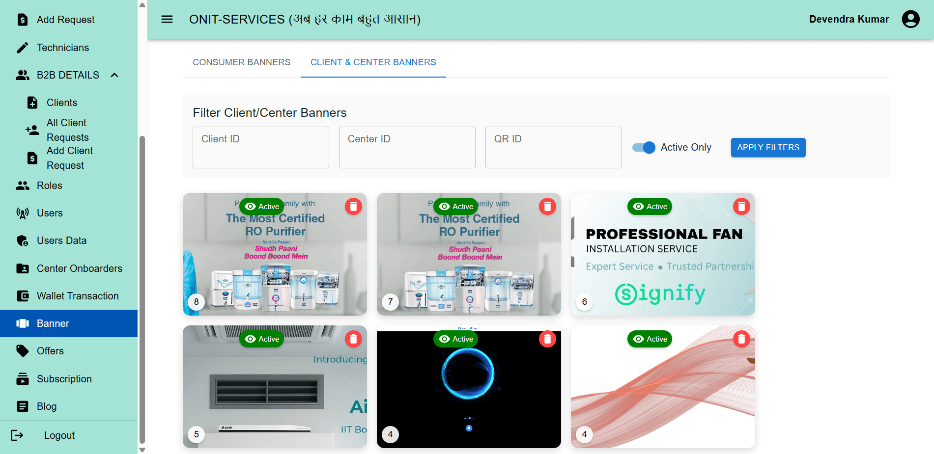 OniT Services Admin Dashboard screenshot 10