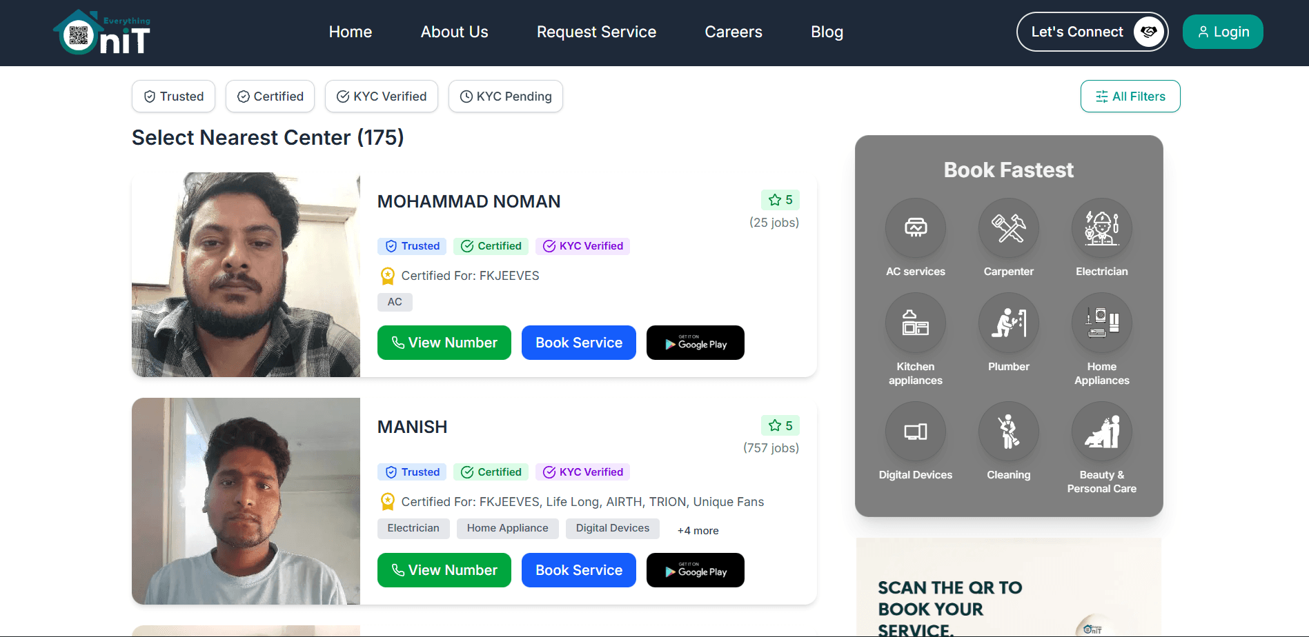 OniT Services Website screenshot 4